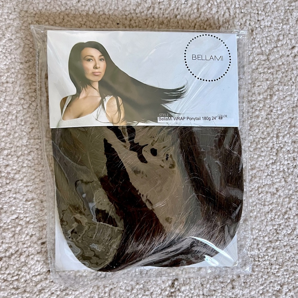 Bellami - FAUX WRAP PONYTAIL 180G 24" CHOCOLATE BROWN (4)
